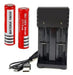 Generic 2 Batteries 18650 Without Nipple + Smart 2-Slot Charger 0