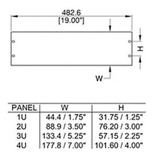 Penn Elcom Perforated Rackmount Front Panel 3U R1286-3uvk 1