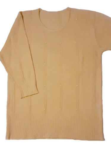 Generic Blusa Tejida De Hilo Maiz Claro Con Bordado 1