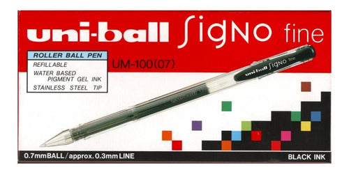 Uni-ball Roller Gel Pen Uni Signo Japan Black Pack of 12 0