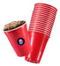 400 Red American Plastic Cups for Events and Parties 400ml 1