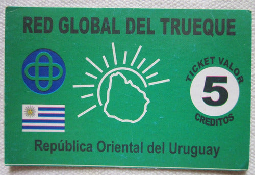 Billete Trueque Uruguay 10 Creditos Nodo Maroñas 0