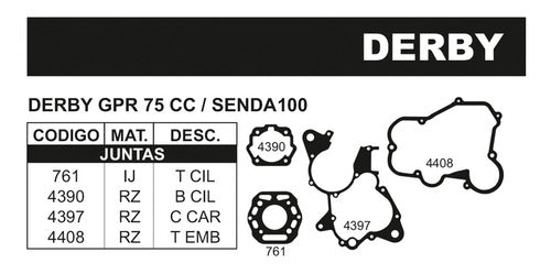 IJASA Derby GPR 75 CC Gasket Set 0