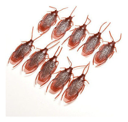 10 X Plástico Falso Cucaracha Roach Juguete Broma Broma Truc 1