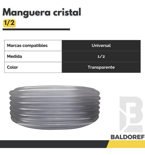 Generic Rollo Manguera Cristal 16 X 20mm 1/2 Por Metro 1