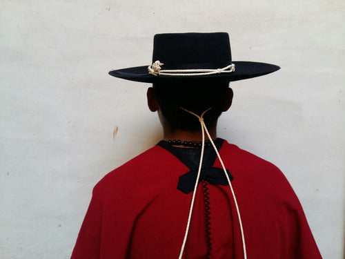 Gaucho Wool Hat with Chin Strap and Brim 2