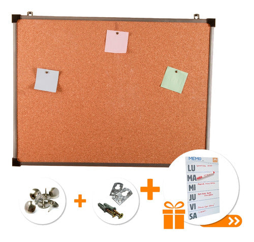 Materia Cork Board 90x120cm with Metal Frame 0