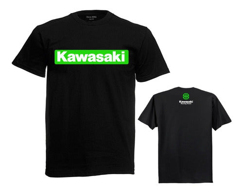 Storm Kawasaki Racing Team Front/Back Mod 6 Cotton T-Shirt 0