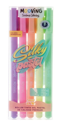 Roller Tinta Gel Pastel Silky Mooving Set X 5 Colores 0