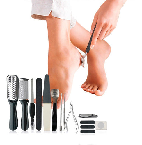 Kit of 15 Pieces for Foot Care with Callus Clippers and Foot Files 1