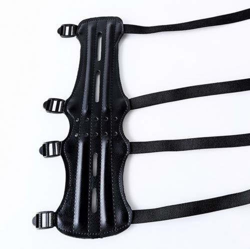 E5e10 Archery Leather Arm Guard Long 4 Straps Forearm Protective Gear 1