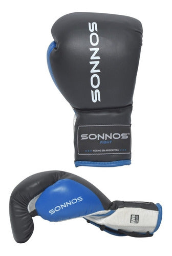 Professional Sonnos SGP 10 Oz Boxing Gloves with Lace Closure - Red/Blue 4