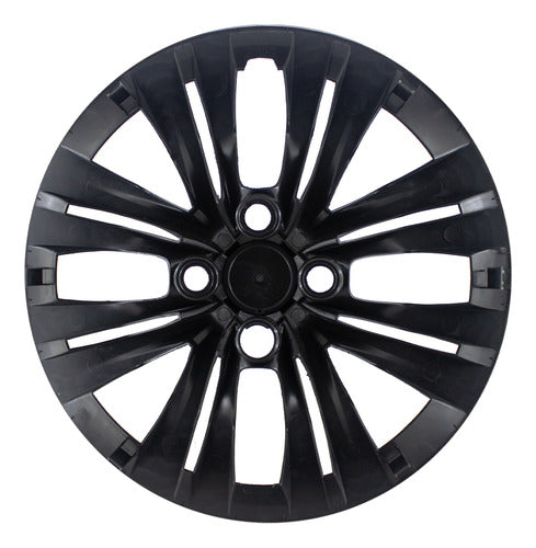 Set of 4 VW Gol Trend R15 2019 Front Satin Black Wheel Hubcaps 3