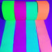 Mflueewr Fluo UV Reactive Crepe Paper Streamers - 8 Rolls 4cm x 30m Assorted 7