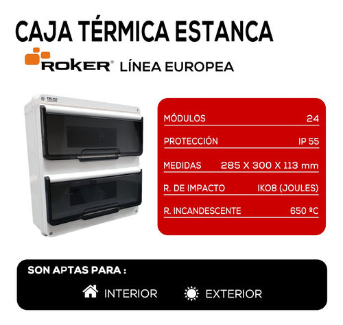 Caja Termica Estanca Sup 24 Modulos Pre255 Roker Intemperie 3