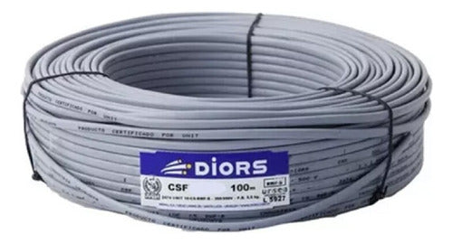 Diors Cable Super Plástico 2x4 Rollo 25mts Bajo Plastico 0