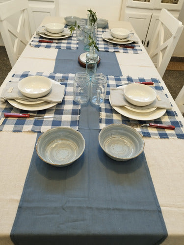 CONCEPTO TUSOR Rectangular Cotton Gauze Table Runner 2.45x0.45m 2