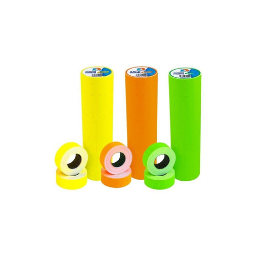 Ezco Price Label Roll X 10 Fluorescent Green 0