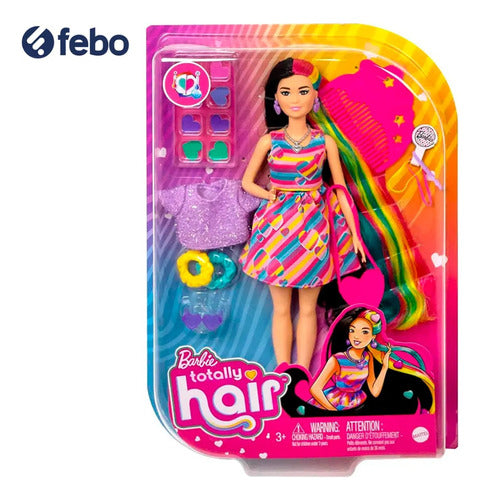 Muñeca Barbie Mattel Totally Hair Peine Rosa Totally Hair 2