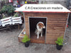 C.R.Creaciones En Madera Large Dog Kennel With Feeder 4