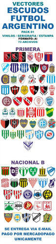 Argentine Football Shields A! Impeccable!! Vinyls - Vectors 2