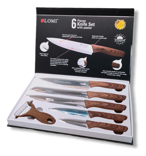 Cantares Set Cuchillos Chef Multiusos X6 Antiadherentes Cocina Regalo 0