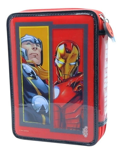 Marvel Avengers 2-Level PVC Pencil Case with Free Supplies 2