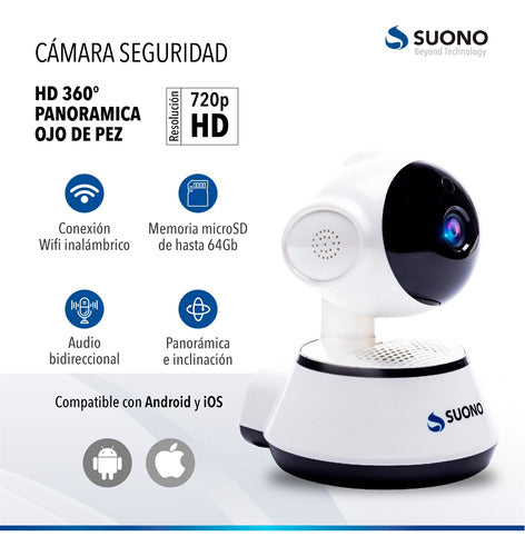 Indoor WiFi Security Camera with Dual Audio Motorized 360° 2