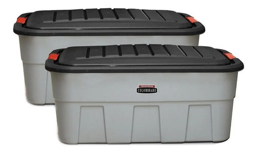 Set of 2 Plastic Organizer Boxes 80L Colombraro - Super Col X2 0