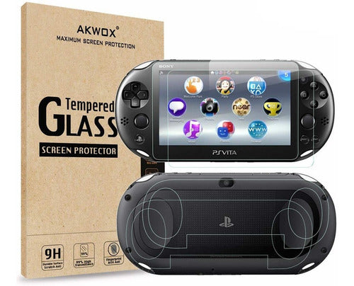 2 Protector Pantalla + 2 Protect Traseros Sony Ps Vita 2000 0