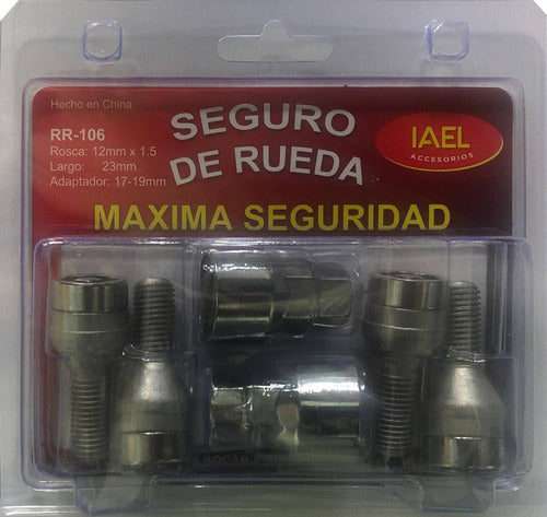 Seguro Rueda Antirobo 4 Bulones+seg 6 P/ Tiggo 5 16/19 1