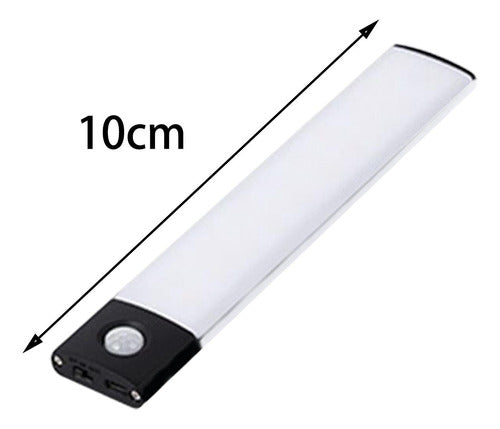 Luz Noturna Com Sensor De Movimento Usb Preto 10cm 1