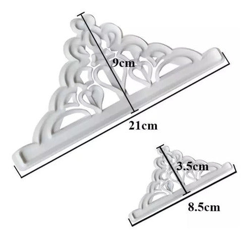 Cortante Molde De Corona X 2 Fondant Porcela Repostería 4