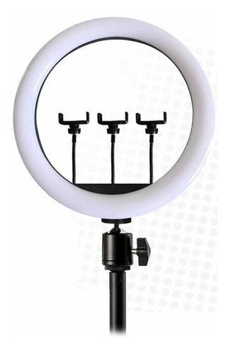 FEBO LED Ring Light 36cm + 3 Mobile Phone Holders 40 Watt 0