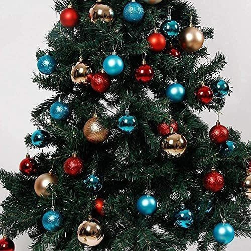 Yeooyoor Christmas Balls, 25 Red/White/Black Tree Ornaments 6cm 3