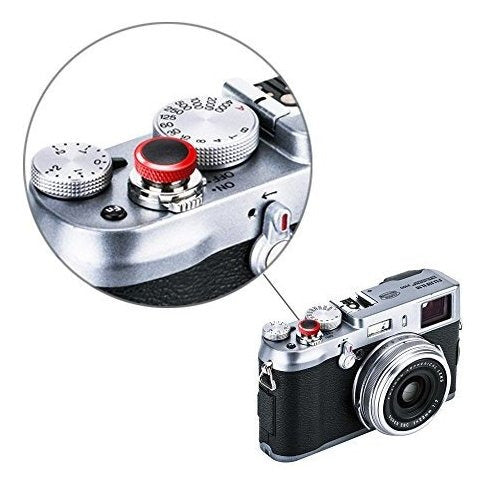 Jjc Deluxe - Boton De Disparador Para Camara Fuji Negro Rojo 3