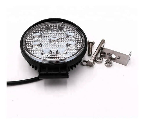 Kit 2 LED 27W Universal 4x4 ATV Motorcycle Reflector Light Set 8