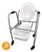 Adjustable Orthopedic Toilet Riser with Large Wheels and Backrest 7