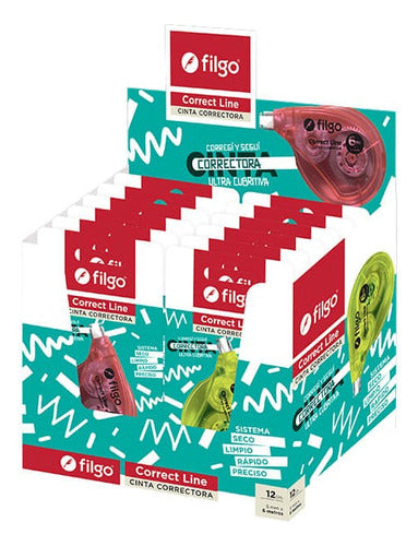 Filgo Cinta Correctora Line 5 Mm X 6 Metres X 12 Correctors 0