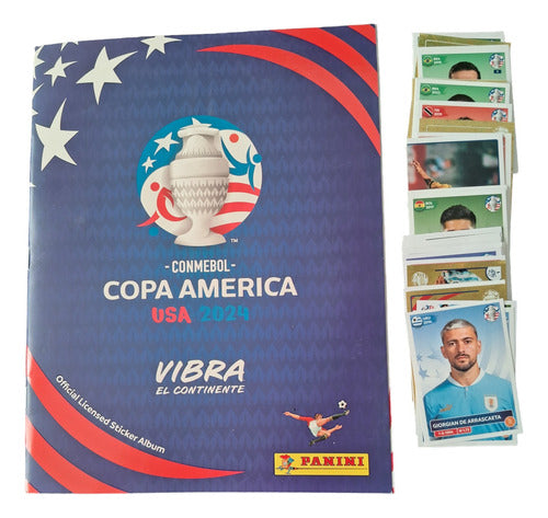 Panini Album Copa America USA 2024 + 50 Different Stickers 0