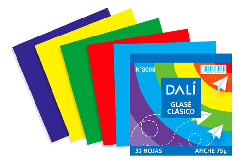 Don Alberto Classic Glacé Paper School Sheets Dalí Assorted Colors 0