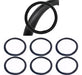 Atpro Premium Black Leather Steering Wheel Cover Set of 6 0