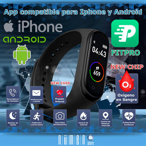 Smart Watch Smart Band M4 New with Oximeter + 2 Straps 23
