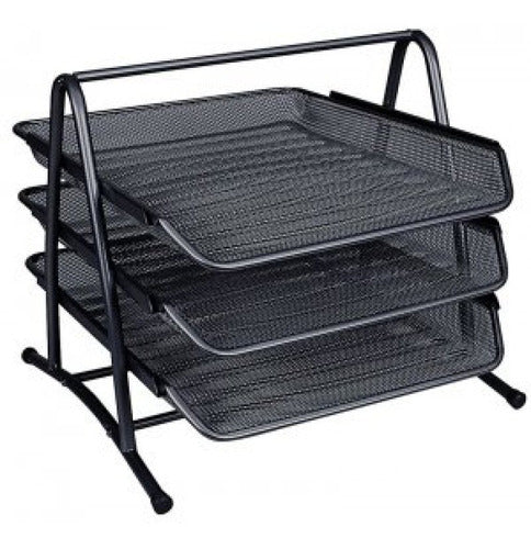 Papelcur Metal Mesh Tray, 3 Tiers 0