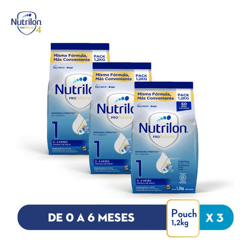 Nutrilon Profutura 1 Powdered Milk 1.2 Kg Pouch x 3 0