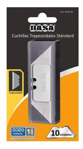 Dasa Cuchillas Repuesto Cutter Trapezoidal Acero Templado X 10u 1