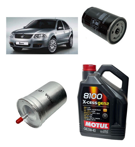 Kit 2 Filtos De Bora 2.0 1.8t Aceite Nafta + Motul 8100 0