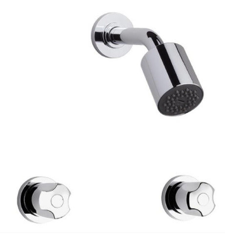 FV Pampa Shower Faucet 0109B6 2 Control Valves Chrome Brass 0