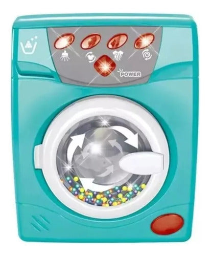 Poppi Lavarropas Infantil Con Luz Y Sonido 7129 Verde Agua 0