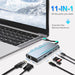 Usb C Hub, Adaptador Usb C 11 En 1 Con 4k Hdmi, Vga, Tipo C 1